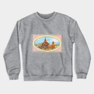 Karaweik ကရဝီက mythical bird boat on the river Crewneck Sweatshirt